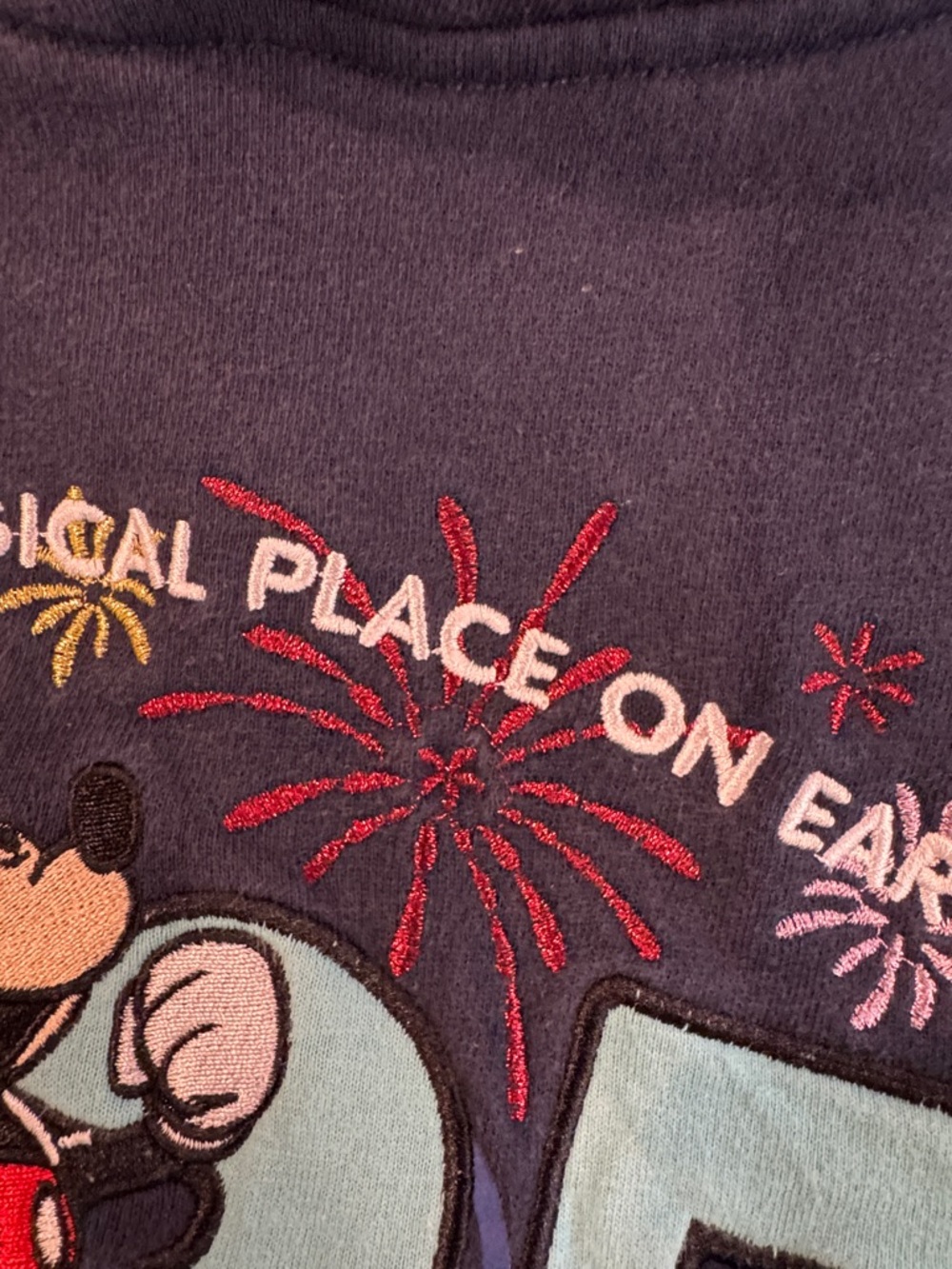 Disney Navy Mickey 2025 Pullover Hoodie - Picture 6 of 6